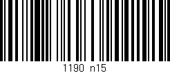 Código de barras (EAN, GTIN, SKU, ISBN): '1190/n15'