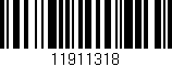 Código de barras (EAN, GTIN, SKU, ISBN): '11911318'