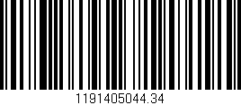 Código de barras (EAN, GTIN, SKU, ISBN): '1191405044.34'