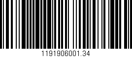 Código de barras (EAN, GTIN, SKU, ISBN): '1191906001.34'