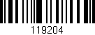 Código de barras (EAN, GTIN, SKU, ISBN): '119204'