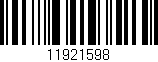 Código de barras (EAN, GTIN, SKU, ISBN): '11921598'