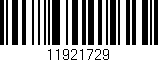 Código de barras (EAN, GTIN, SKU, ISBN): '11921729'