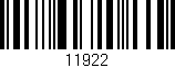 Código de barras (EAN, GTIN, SKU, ISBN): '11922'