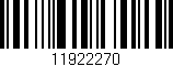 Código de barras (EAN, GTIN, SKU, ISBN): '11922270'