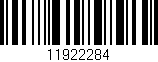 Código de barras (EAN, GTIN, SKU, ISBN): '11922284'