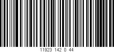 Código de barras (EAN, GTIN, SKU, ISBN): '11923_142_0_44'