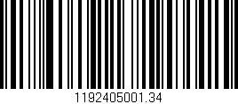 Código de barras (EAN, GTIN, SKU, ISBN): '1192405001.34'