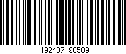 Código de barras (EAN, GTIN, SKU, ISBN): '1192407190589'