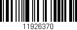 Código de barras (EAN, GTIN, SKU, ISBN): '11926370'