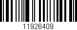 Código de barras (EAN, GTIN, SKU, ISBN): '11926409'