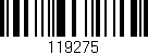 Código de barras (EAN, GTIN, SKU, ISBN): '119275'