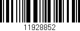 Código de barras (EAN, GTIN, SKU, ISBN): '11928852'
