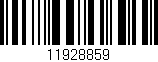Código de barras (EAN, GTIN, SKU, ISBN): '11928859'