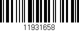 Código de barras (EAN, GTIN, SKU, ISBN): '11931658'
