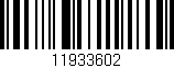 Código de barras (EAN, GTIN, SKU, ISBN): '11933602'