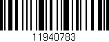 Código de barras (EAN, GTIN, SKU, ISBN): '11940783'
