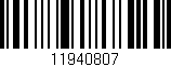 Código de barras (EAN, GTIN, SKU, ISBN): '11940807'