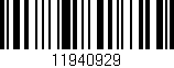 Código de barras (EAN, GTIN, SKU, ISBN): '11940929'