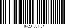 Código de barras (EAN, GTIN, SKU, ISBN): '1194201001.34'