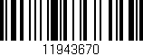 Código de barras (EAN, GTIN, SKU, ISBN): '11943670'