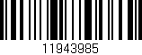 Código de barras (EAN, GTIN, SKU, ISBN): '11943985'