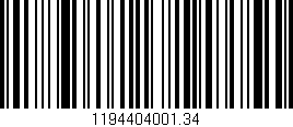 Código de barras (EAN, GTIN, SKU, ISBN): '1194404001.34'
