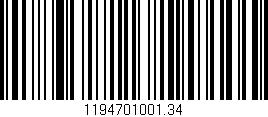 Código de barras (EAN, GTIN, SKU, ISBN): '1194701001.34'