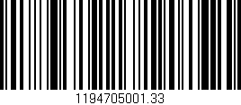 Código de barras (EAN, GTIN, SKU, ISBN): '1194705001.33'