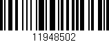 Código de barras (EAN, GTIN, SKU, ISBN): '11948502'