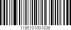 Código de barras (EAN, GTIN, SKU, ISBN): '1195101001038'