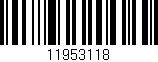 Código de barras (EAN, GTIN, SKU, ISBN): '11953118'
