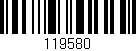 Código de barras (EAN, GTIN, SKU, ISBN): '119580'