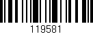 Código de barras (EAN, GTIN, SKU, ISBN): '119581'