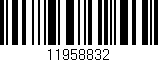 Código de barras (EAN, GTIN, SKU, ISBN): '11958832'