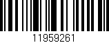 Código de barras (EAN, GTIN, SKU, ISBN): '11959261'