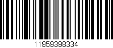 Código de barras (EAN, GTIN, SKU, ISBN): '11959398334'