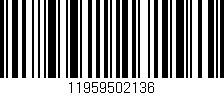 Código de barras (EAN, GTIN, SKU, ISBN): '11959502136'