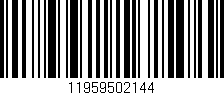 Código de barras (EAN, GTIN, SKU, ISBN): '11959502144'