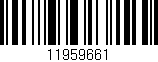 Código de barras (EAN, GTIN, SKU, ISBN): '11959661'