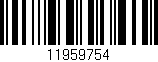 Código de barras (EAN, GTIN, SKU, ISBN): '11959754'