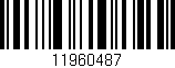 Código de barras (EAN, GTIN, SKU, ISBN): '11960487'