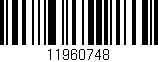 Código de barras (EAN, GTIN, SKU, ISBN): '11960748'
