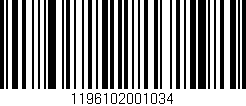 Código de barras (EAN, GTIN, SKU, ISBN): '1196102001034'