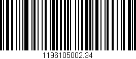 Código de barras (EAN, GTIN, SKU, ISBN): '1196105002.34'