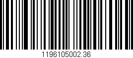 Código de barras (EAN, GTIN, SKU, ISBN): '1196105002.36'