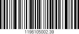 Código de barras (EAN, GTIN, SKU, ISBN): '1196105002.39'