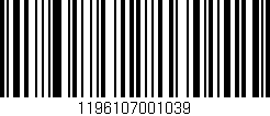 Código de barras (EAN, GTIN, SKU, ISBN): '1196107001039'