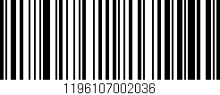 Código de barras (EAN, GTIN, SKU, ISBN): '1196107002036'