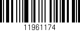 Código de barras (EAN, GTIN, SKU, ISBN): '11961174'